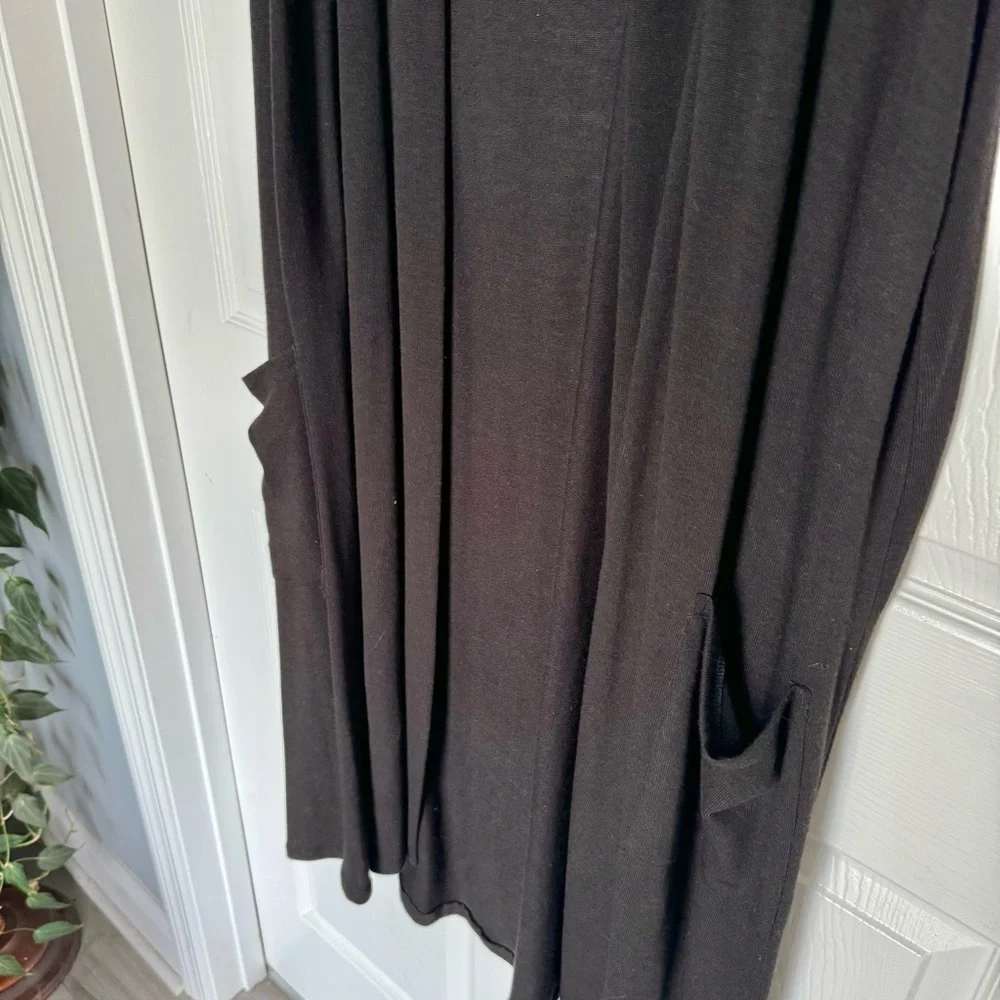 Verve Ami Sleeveless Long Open Cardigan, Black, SIZE 3X, NWT - Picture 6 of 8